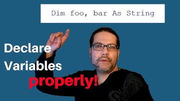 Better VBA 6 - Variable declaration