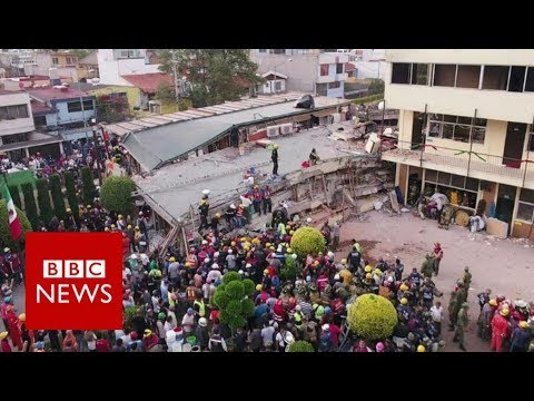 Mexico earthquake: Race to find survivors under collapsed school - BBC News