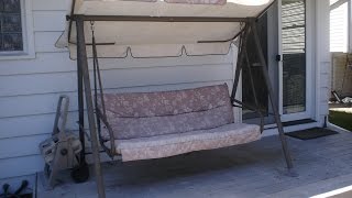 Courtyard Creations Patio Swing Cushion Replacement Replacement sling (seat support fabric), canopies, and cushions made to size - choice of colors - made in USA.