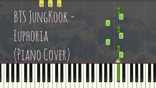 BTS - JungKook - Euphoria | Piano Pop Song Tutorial Resimi