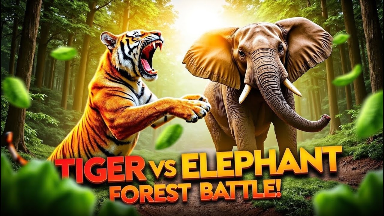 “Tiger vs Elephant in the Deep Forest — You Won’t Believe Who Dominates!”