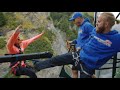 Shotover canyon swing  canyon fox  queenstown new zealand