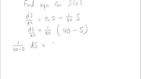 WeBWorK Tank Mixture Separable Differential Equation