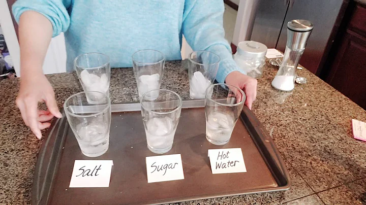 Salt, Sugar or Hot Water - Which melts ice faster?
