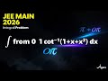 The Integral ∫ from 0 to 1 cot^-1 (1+x+x^2)dx  is equal to   [JEE MAIN 2026] 
