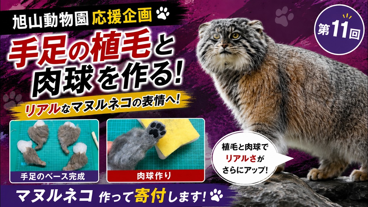 Needle Felting】⑪ Let's Make a Pallas's Cat! - YouTube