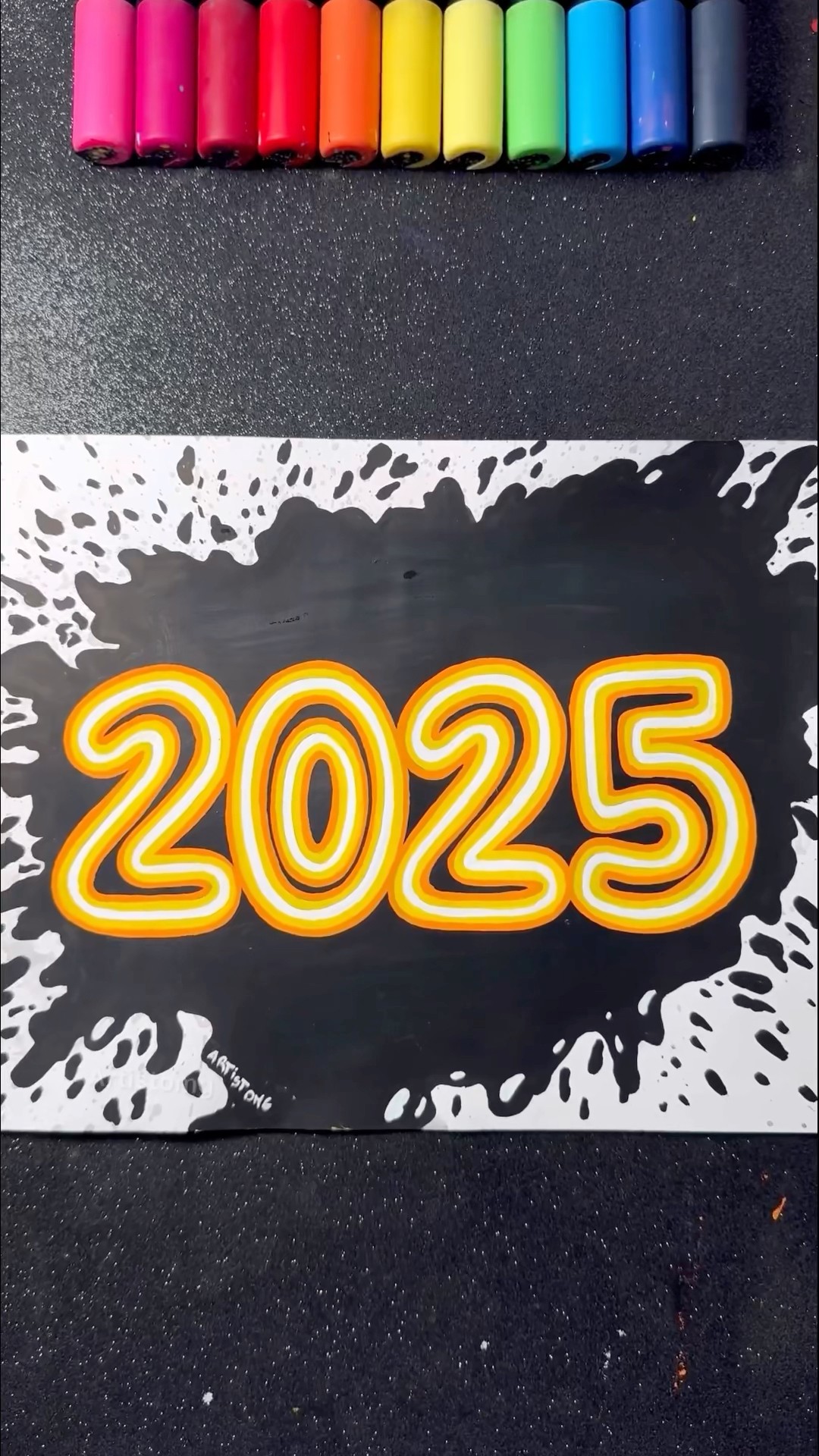 2025 with Neon Lights! ?✨? || Happy New Year! ?✨ #artistomg