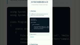 Every C# Developer Must Know File Handling 📂 | Viral short | viral Video | Viral Reel #shorts