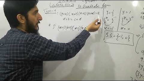 EQUATION REDUCIBLE TO QUADRATIC FORM(TYPE-4)