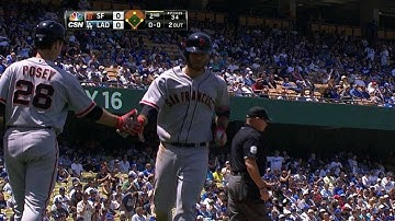 SF@LAD: Pence hits a sac fly to center field