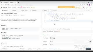 LeetCode 349: Intersection of Two Arrays - 33 minutes [0:00-33:40] | 16  Sep 2022