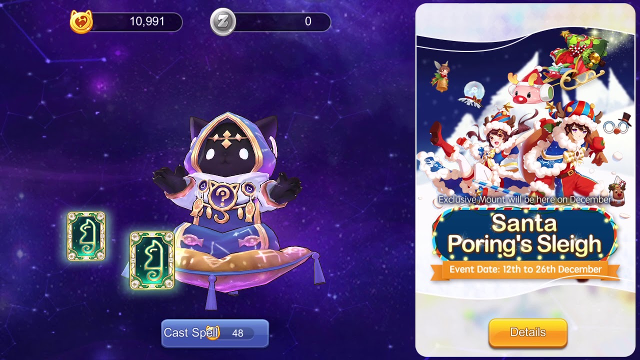 GACHA SANTA PORING SLEIGHT TAROT DECEMBER (RAGNAROK MOBILE ETHERNAL ...