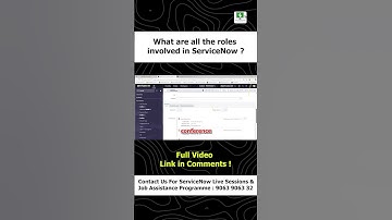 What are the Roles Involved in ServiceNow ? - By Nani Reddy