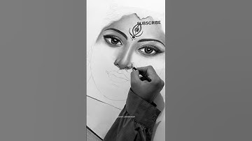 Durga Maa 😍😍 Realistic Drawing ❤️🌸 #art #durga #shorts #durgamaa #maadurga #drawing #shortsdrawing