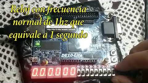 Funcionamiento de Reloj digital en Verilog, utilizada con la FPGA Del10Lite