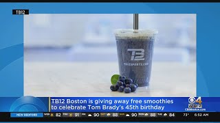 TB12 in Boston giving away free smoothies for Tom Brady's birthday