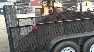 Mulch dumped in trailer