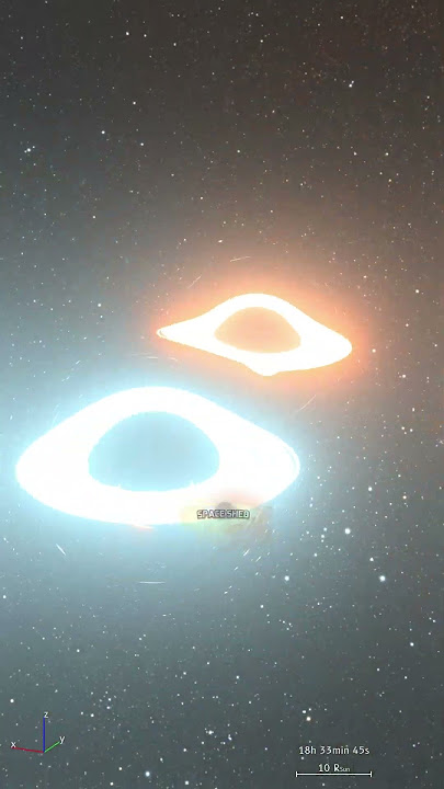Two Black Holes collide part 2! #blackhole #space #universe #cosmos #astronomy #spacesheb #science