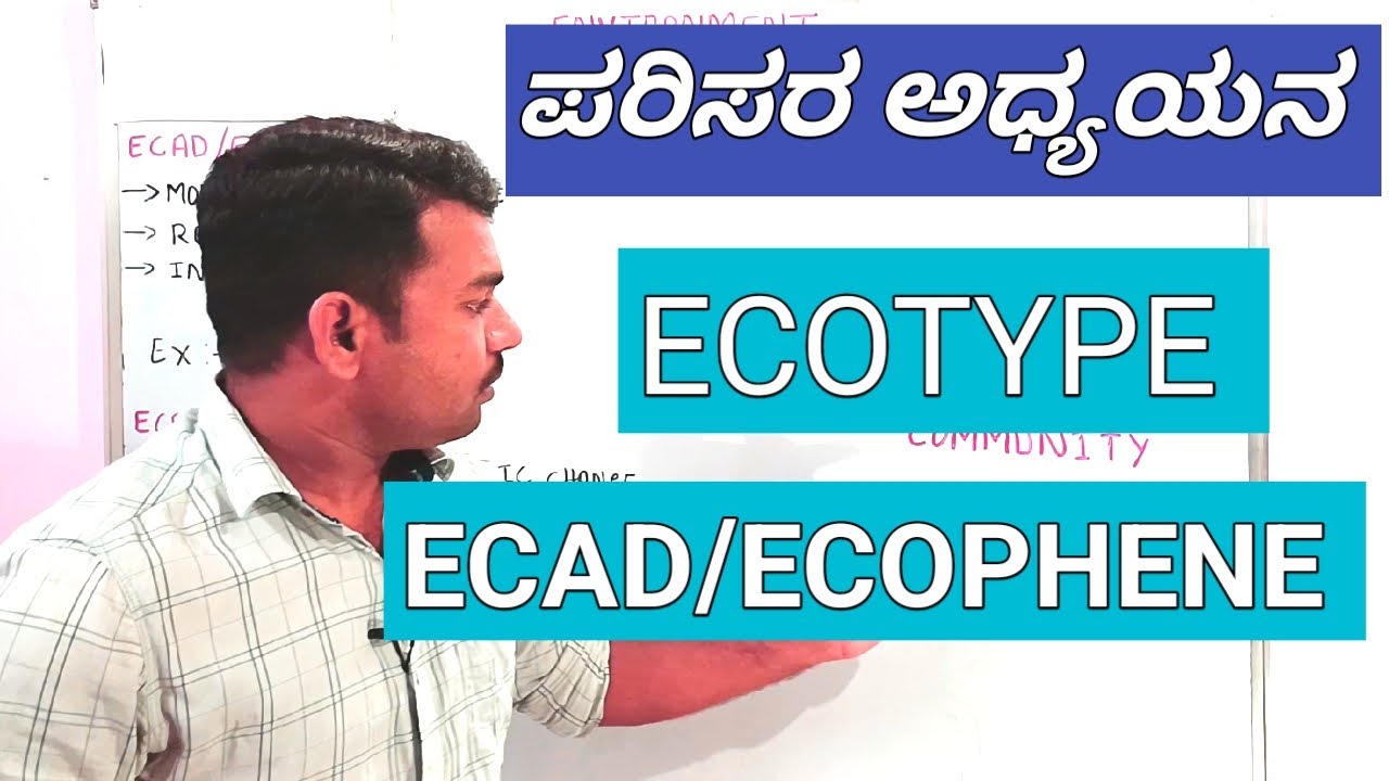 ENVIRONMENT | ECOTYPE | ECAD | ECOPHENE | KANNADA - YouTube