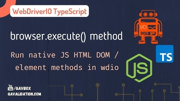 browser.execute() method in webdriverIO | run javaScript methods
