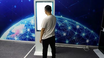 43 inch floor standing capacitive touch kiosk