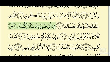 082 - 1 سورة الانفطار من الآية 1 إلى الآية 11