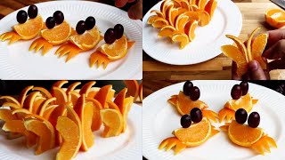 2 Fun Fruit Orange Decoration Ideas - Orange Butterfly - Orange Crab