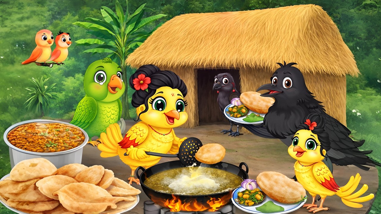 चिड़िया रानी का रसोईघर | Komal Chidiya Achi Kahani | Chidiya Hindi Cartoon | Kahaniyan New Episode