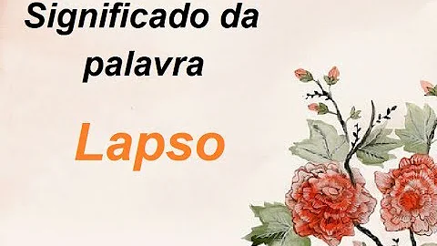 O que é o sinônimo de lapso?