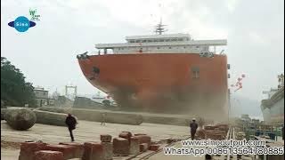 The 160m long and 45m wide boat was successfully launched