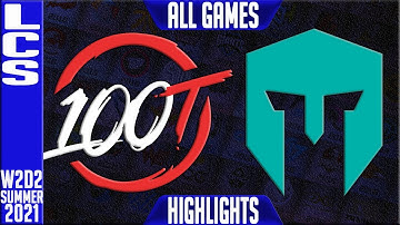 100 vs IMT Highlights ALL GAMES LCS Lock In Quarterfinals Spring 2021 W2D2 100 Thieves vs Immortals