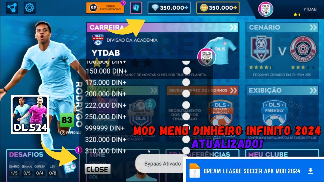 Como Ter Dinheiro Infinito no Dream League Soccer!! - MOD DLS 2024 ...
