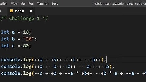 تحديات الزيرو JS فيديو 22 الجزء الاول operators challenges
