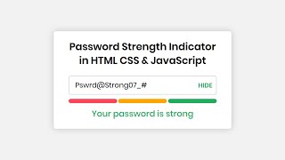 Password Strength Check in HTML CSS & JavaScript | CodingNepal screenshot 3