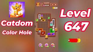 Catdom Color Hole Level 647 Walkthrough [NEW UPDATE] 🐱🟣 | Relaxing Color Puzzle Game | Go Answer