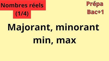 Majorant, minorant, max, min — Cours sur les nombres réels (1/4)