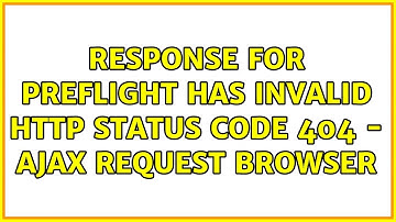 Response for preflight has invalid HTTP status code 404 - ajax request browser