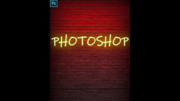 Neon Text Effect Photoshop #shorts