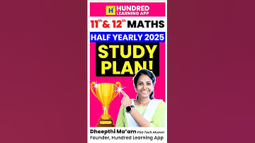 11th & 12th Maths Study Plan for Half Yearly Exam 2025 #11th #12th #halfyearlyexams
