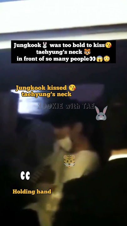 Did Jungkook just kissed taehyung's neck infront of so many people 😳😱 #taekook #vkook