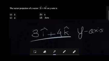 The vector projection of a vector 3i + 4k on y-axis is(a) 5(b) 4(c) 3(d) Zero