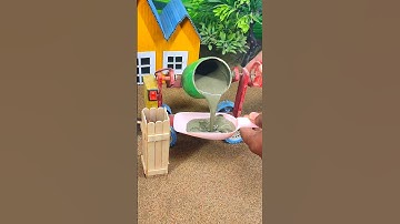 Amazing Mini Tractor Build a Strong Pillar | Diy Construction Machine Project #shorts #youtubeshorts