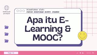 Apa itu E-Learning & MOOC?