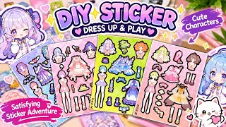 ASMR Sticker Dress Up ✨ Cute Anime Characters | Satisfying Sticker Peeling & Decorating