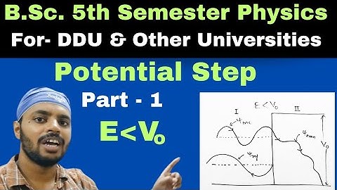 Potential Step|Part 1|Q.M.|Unit 4|Lec 3|BSc|Physics|5th Semester|DDU|All Universities