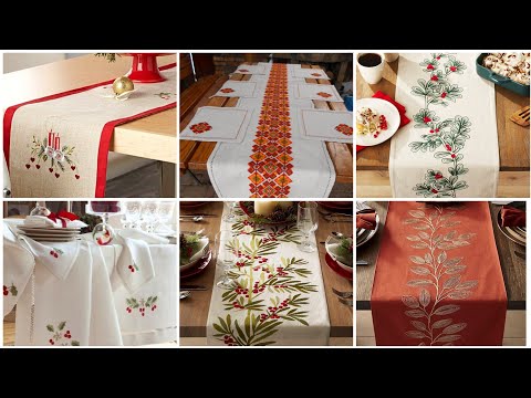 Top 50 Hand Embroidered Table Runners And Table Mats Designs Patterns And