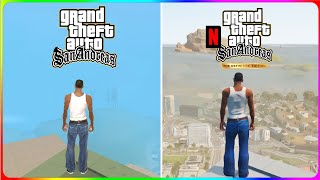 GTA San Andreas - Netflix Definitive Edition vs Original Mobile (Detailed & Physics Comparison)