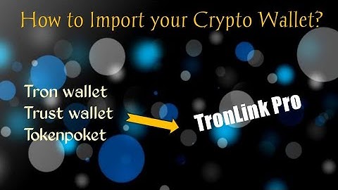 How to import any Crypto wallet to TronLink Pro wallet in Hindi..#mtubeofficial