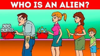 CAN YOU SPOT THE ALIEN?  FUN RIDDLES FOR ALIEN EXPERTS