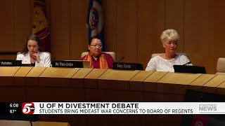 Students call for U of M to divest from Israel at Friday's Board of Regents meeting
